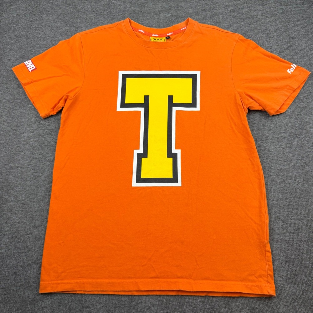 Feltics Marvel Thor T-Shirt Mens Medium Orange Graphic Tee Short Sleeve Cotton - Picture 1 of 6